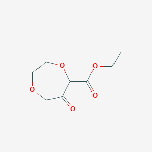 molecular formula C8H12O5 B8499559 Ethyl 6-oxo-[1,4]dioxepan-5-carboxylate 