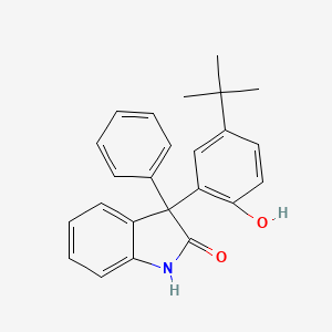 molecular formula C24H23NO2 B8499567 3-(5-tert-Butyl-2-hydroxy-phenyl)-3-phenyl-1,3-dihydro-indol-2-one 