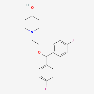 molecular formula C20H23F2NO2 B8499589 4-Piperidinol, 1-[2-[bis(4-fluorophenyl)methoxy]ethyl]- CAS No. 131278-94-9