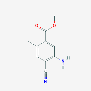 molecular formula C10H10N2O2 B8499644 Methyl 5-amino-4-cyano-2-methylbenzoate 