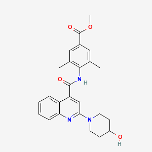 molecular formula C25H27N3O4 B8499674 Methyl 4-[[2-(4-Hydroxy-1-Piperidyl)Quinoline-4-carbonyl]Amino]-3,5-dimethyl-benzoate 