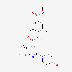 methyl 4-[[2-(4-hydroxypiperidin-1-yl)quinoline-4-carbonyl]amino]-3,5-dimethylbenzoate