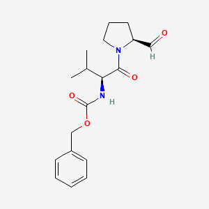 molecular formula C18H24N2O4 B8499680 (2S)-1-[(S)-2-[(Benzyloxycarbonyl)amino]-3-methylbutanoyl]pyrrolidine-2-carbaldehyde 