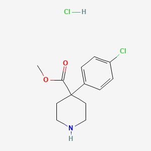 molecular formula C13H17Cl2NO2 B8499702 4-(4-Chloro-phenyl)-piperidine-4-carboxylic acid methyl ester hydrochloride 