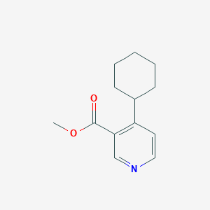 molecular formula C13H17NO2 B8499707 Methyl 4-cyclohexylpyridine-3-carboxylate CAS No. 89808-40-2