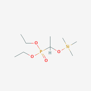 molecular formula C9H23O4PSi B8499745 1-(Diethoxyphosphinyl)-1-trimethylsilyloxyethane CAS No. 918-76-3