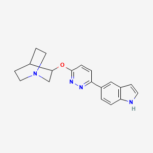 molecular formula C19H20N4O B8499851 5-[6-(1-azabicyclo[2.2.2]oct-3-yloxy)pyridazin-3-yl]-1H-indole 