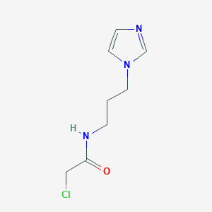 molecular formula C8H12ClN3O B8499856 N-(3-[chloroacetamido]propyl)imidazole 