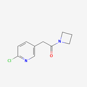 molecular formula C10H11ClN2O B8499900 1-(Azetidin-1-yl)-2-(6-chloropyridin-3-yl)ethanone 