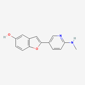 molecular formula C14H12N2O2 B8499937 2-(6-Methylamino-pyridin-3-yl)-benzofuran-5-ol 