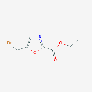 molecular formula C7H8BrNO3 B8500081 Ethyl 5-(bromomethyl)oxazole-2-carboxylate 