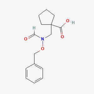 molecular formula C15H19NO4 B8500121 1-{[(Benzyloxy)(formyl)amino]methyl}cyclopentane-1-carboxylic acid CAS No. 828271-09-6