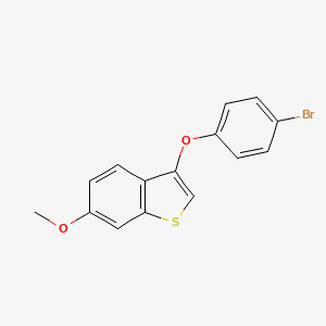 molecular formula C15H11BrO2S B8500190 3-(4-Bromophenoxy)-6-methoxybenzo[b]thiophene 