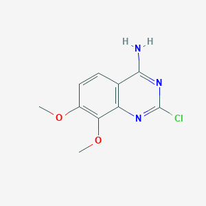 molecular formula C10H10ClN3O2 B8500249 2-Chloro-4-amino-7,8-dimethoxyquinazoline 