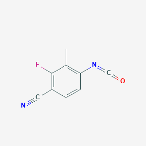 molecular formula C9H5FN2O B8500262 2-Fluoro-4-isocyanato-3-methylbenzonitrile 