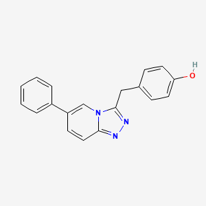 molecular formula C19H15N3O B8500271 4-((6-Phenyl-[1,2,4]triazolo[4,3-a]pyridin-3-yl)methyl)phenol 