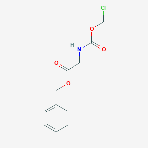 molecular formula C11H12ClNO4 B8500292 benzyl N-[(chloromethoxy)carbonyl]glycinate 