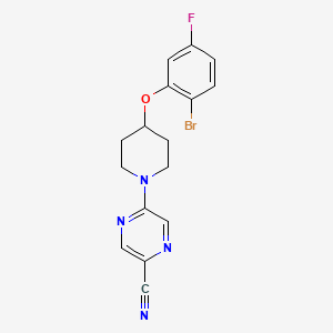 5-[4-(2-Bromo-5-fluorophenoxy)piperidin-1-yl]pyrazine-2-carbonitrile