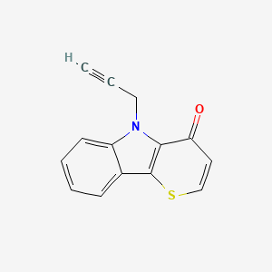 molecular formula C14H9NOS B8500417 5-(Prop-2-yn-1-yl)thiopyrano[3,2-b]indol-4(5H)-one CAS No. 61164-60-1