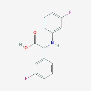molecular formula C14H11F2NO2 B8500425 2-(3-Fluorophenyl)-2-(3-fluorophenylamino)acetic acid 