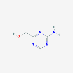 molecular formula C5H8N4O B8500449 1-(4-Amino-1,3,5-triazin-2-yl)ethanol 