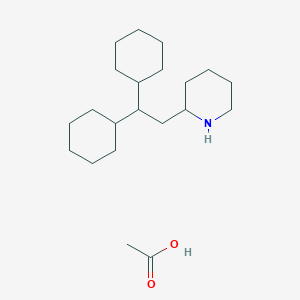 molecular formula C21H39NO2 B8500456 2-(2,2-Dicyclohexylethyl)piperidine acetate CAS No. 65243-03-0