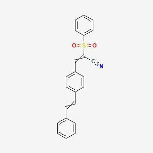 molecular formula C23H17NO2S B8500462 2-(Benzenesulfonyl)-3-[4-(2-phenylethenyl)phenyl]prop-2-enenitrile CAS No. 59584-44-0