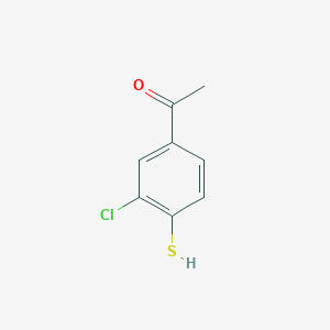molecular formula C8H7ClOS B8500473 1-(3-Chloro-4-mercapto-phenyl)ethanone 