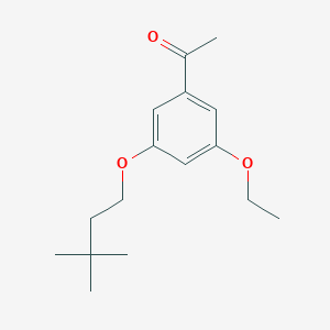 molecular formula C16H24O3 B8500504 1-[3-(3,3-Dimethylbutoxy)-5-ethoxyphenyl]ethanone 