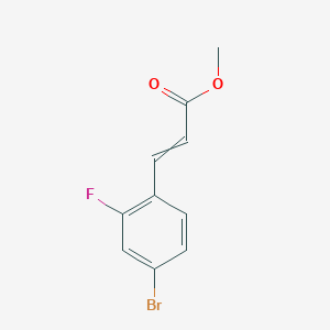 molecular formula C10H8BrFO2 B8500509 Methyl 3-(4-bromo-2-fluorophenyl)-2-propenoate 