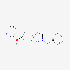 molecular formula C21H26N2O B8500511 2-Benzyl-8-(pyridin-3-yl)-2-azaspiro[4.5]decan-8-ol 