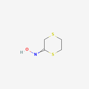 molecular formula C4H7NOS2 B8500531 N-1,4-Dithian-2-ylidenehydroxylamine CAS No. 55391-27-0