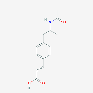 molecular formula C14H17NO3 B8500543 3-[4-(2-Acetamidopropyl)phenyl]prop-2-enoic acid CAS No. 61630-06-6