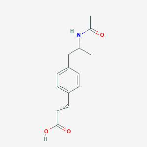 B8500543 3-[4-(2-Acetamidopropyl)phenyl]prop-2-enoic acid CAS No. 61630-06-6