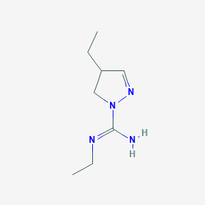 molecular formula C8H16N4 B8500571 4,N-diethyl-4,5-dihydro-pyrazole-1-carboxamidine 