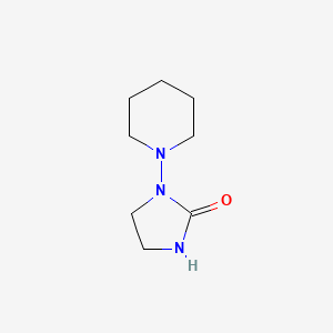 molecular formula C8H15N3O B8500595 1-(Piperidin-1-yl)imidazolidin-2-one 