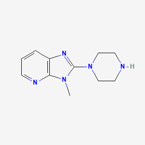 molecular formula C11H15N5 B8500600 1-(3-Methyl-3H-imidazo[4,5-B]pyridin-2-YL)piperazine 