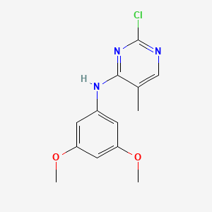 molecular formula C13H14ClN3O2 B8500601 2-chloro-N-(3,5-dimethoxyphenyl)-5-methylpyrimidin-4-amine 