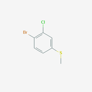 molecular formula C7H6BrClS B8500609 1-Bromo-2-chloro-4-methylsulfanylbenzene 