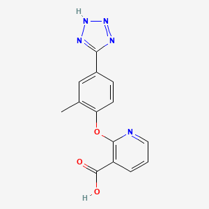 2-[2-methyl-4-(2H-tetrazol-5-yl)phenoxy]pyridine-3-carboxylic acid