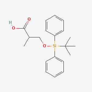 molecular formula C20H26O3Si B8500635 3-{[tert-Butyl(diphenyl)silyl]oxy}-2-methylpropanoic acid CAS No. 820963-51-7