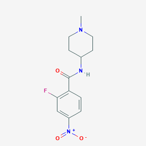 B8500677 2-fluoro-N-(1-methyl-4-piperidyl)-4-nitro-benzamide CAS No. 957855-56-0