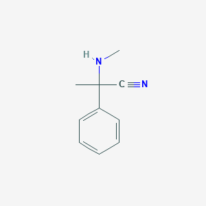 molecular formula C10H12N2 B8500687 2-Methylamino-2-phenyl-propionitrile 