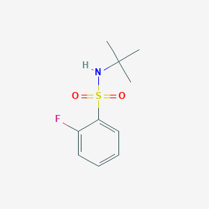 molecular formula C10H14FNO2S B8500696 N-tert-butyl-2-fluoro-benzenesulfonamide 