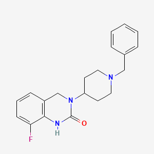 molecular formula C20H22FN3O B8500699 2(1h)-Quinazolinone,8-fluoro-3,4-dihydro-3-[1-(phenylmethyl)-4-piperidinyl]- 