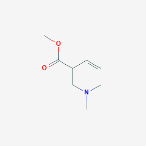molecular formula C8H13NO2 B8500708 3-Pyridinecarboxylic acid, 1,2,3,6-tetrahydro-1-methyl-, methyl ester CAS No. 86447-15-6