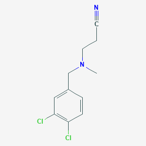 molecular formula C11H12Cl2N2 B8500717 3-[(3,4-Dichlorobenzyl)(methyl)amino]propionitrile 