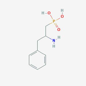 molecular formula C9H14NO3P B8500764 (2-Amino-3-phenylpropyl)phosphonic acid CAS No. 87601-60-3