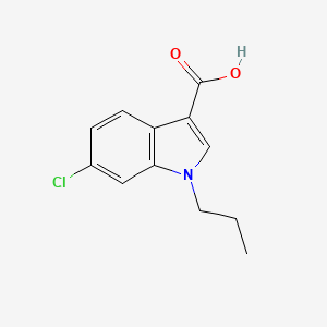 molecular formula C12H12ClNO2 B8500766 6-Chloro-1-propyl-1H-indole-3-carboxylic acid 