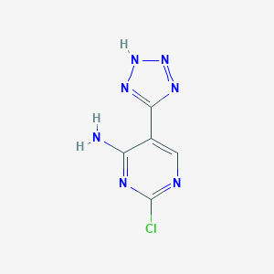 molecular formula C5H4ClN7 B8500784 2-Chloro-5-(1H-tetrazol-5-yl)pyrimidin-4-amine 